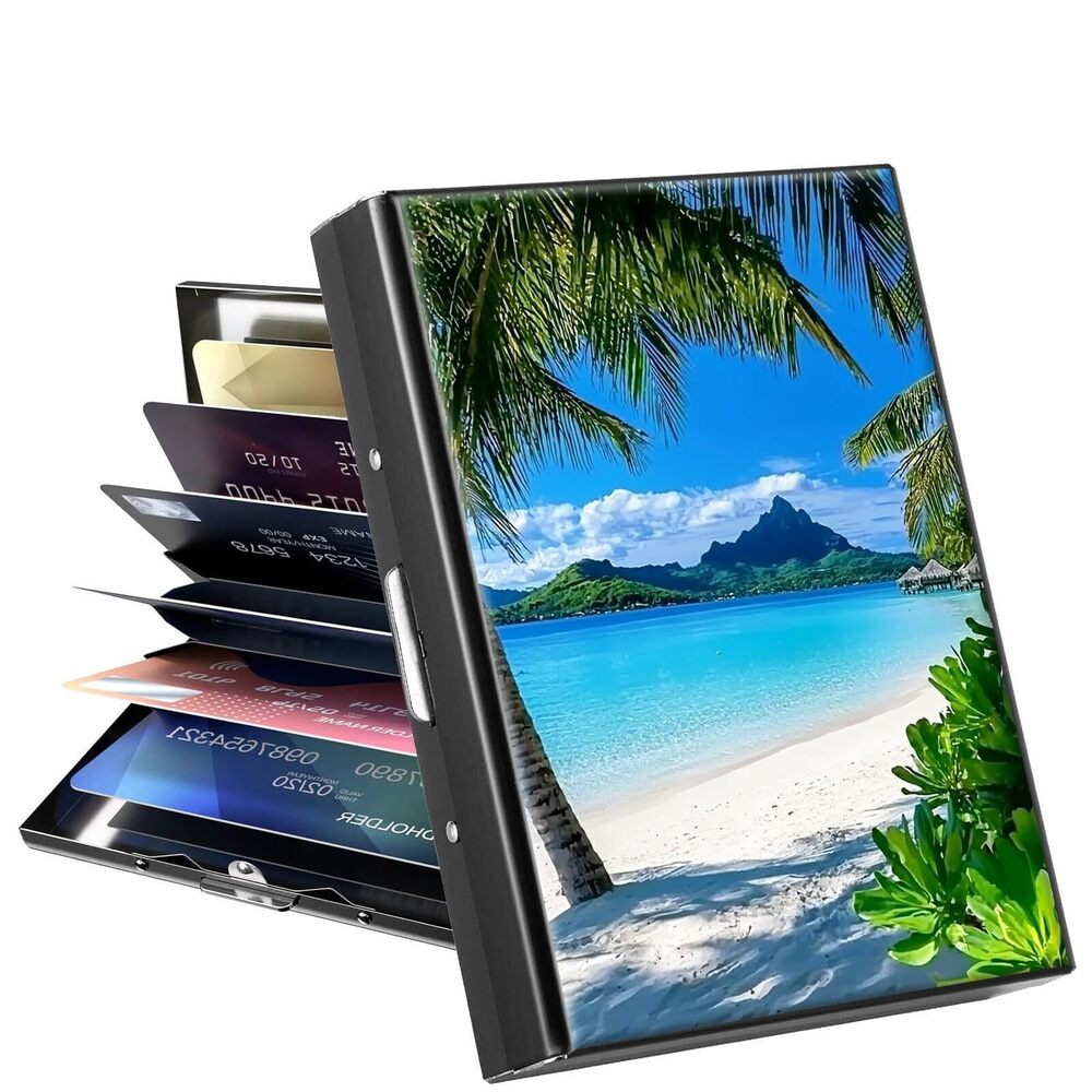 9096 Metal Wallet Girls RFID Blocking Slim Aluminum Credit Card Holder